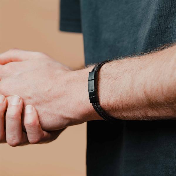 Dreifaches Armband mit braunem italienischem Nappaleder - Arte Brown